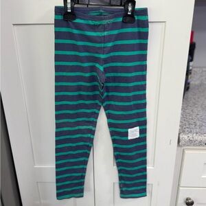 Old Navy Navy and Teal Striped Kids Leggings